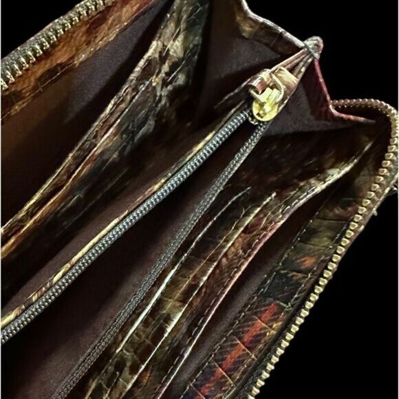 Outstanding BRAHMIN Corie wallet/wristlet Tartan Animal Melbourne excellent cond - Picture 4 of 13